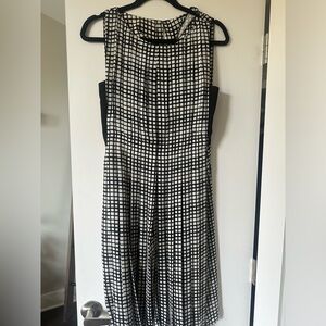 L’agence Black & White Sleeveless Pleaded Check mini Dress Size 4